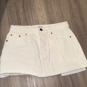 Parke white denim mini skirt size 26 never worn